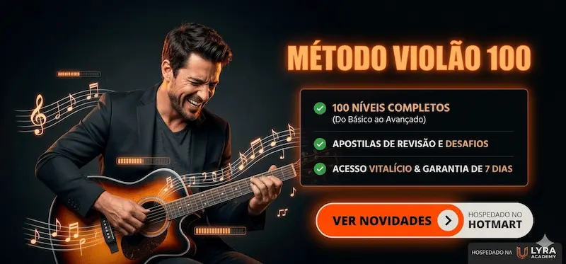 Aluna praticando e evoluindo com o Método Violão 100