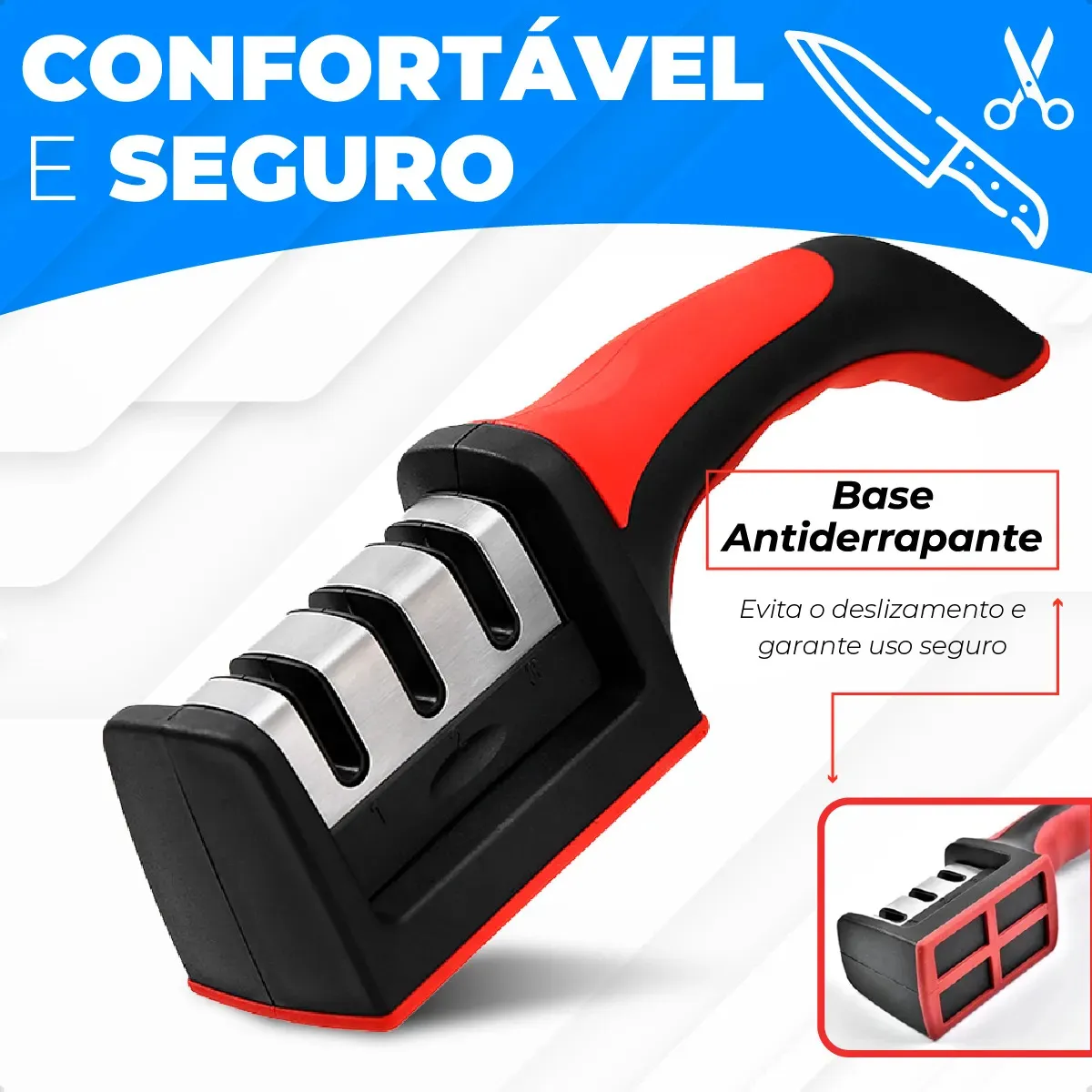 Afiador Amolador 3 em 1 Homeroarte